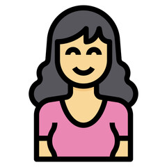 avatar filled outline icon