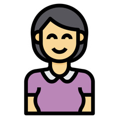 avatar filled outline icon