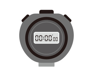 Vector illustration of a stopwatch with digital display.