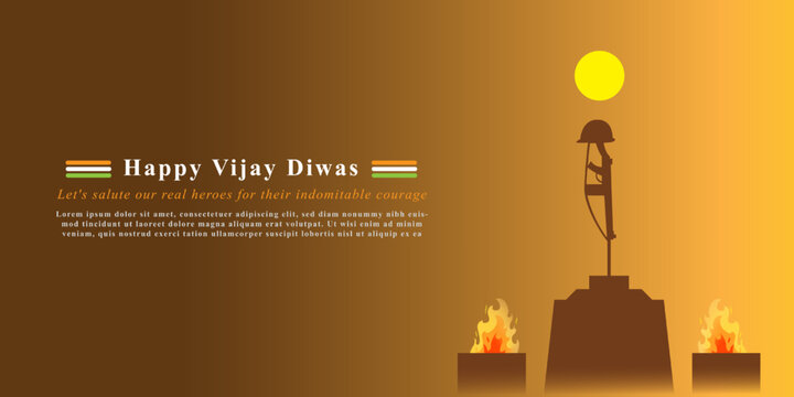 Vector illustration of India Vijay Diwas banner