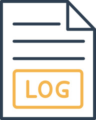 Log Document Vector icon which is suitable for commercial work and easily modify or edit it

