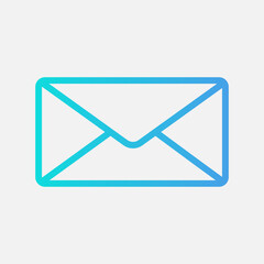 Email icon in gradient style, use for website mobile app presentation