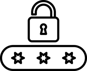 Password Protection Vector icon which is suitable for commercial work and easily modify or edit it
