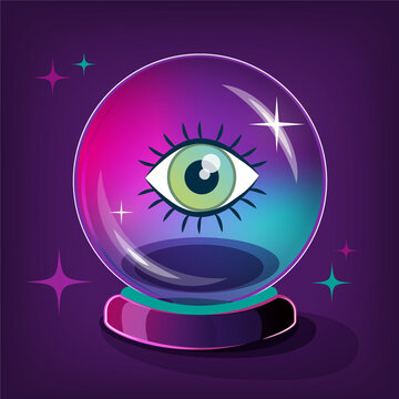 Glaskugel mit Auge
