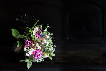 Studio shot of bouquet of spring flowers