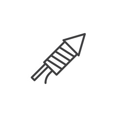Fireworks rocket line icon