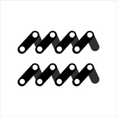 chain vector black and white for concept logo 