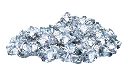 Obraz premium Ice cubes, isolated on white background, realism, photo realistic