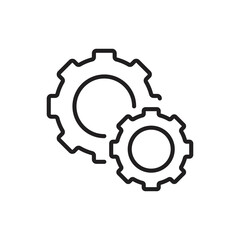 Setting gears icon design. Cogwheel group. Gear design. isolated on white background. vector illustration