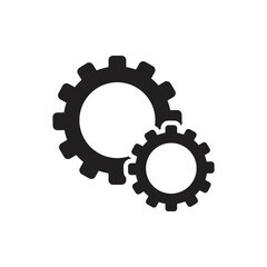 Setting gears icon design. Cogwheel group. Gear design. isolated on white background. vector illustration