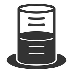 Wine in a glass vessel - icon, illustration on white background, glyph style