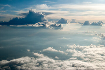 Sky Aerial View Over Europe