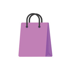 Flat colored shopping bag icon for your design