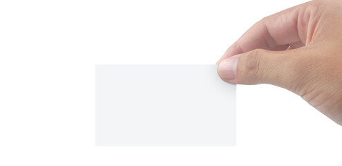Fototapeta premium Close up of hand holding virtual card with. Credit card