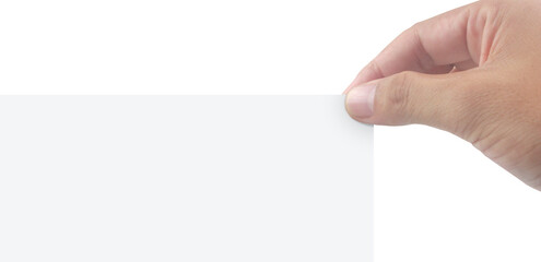Obraz premium Hands holding paper blank for letter paper