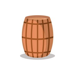wooden barrel icon vector design template