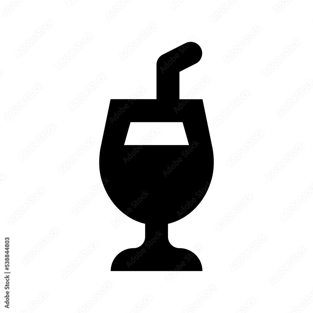 Poster Cocktail Vector Icon