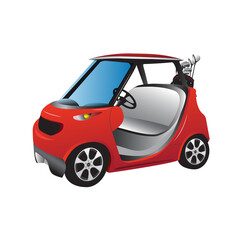 Naklejka premium modern golf cart