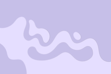 Simple and minimalist wavy shapes of drops and waves illustration on light purple background