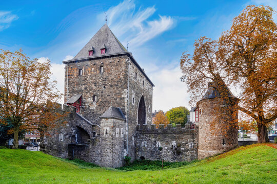 Ponttor - medieval city gate in Aachen, Germany