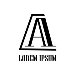 Alphabet letter A logo icon. A logo design. Abstract letter A logo design. Letter A Icon design. Modern creative letter A logo template. Vector icon.