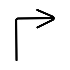 turn right line icon