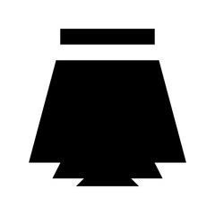 Gored Skirt Vector Icon 