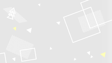 三角と四角の幾何学模様（薄いグレー）