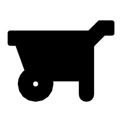 Wheelbarrow Vector Icon 