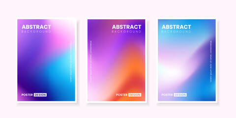 Colorful modern abstract gradient covers poster template 