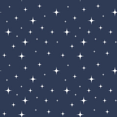 Monochrome seamless pattern with white stars on white background
