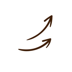 Arrow Curved Line Art