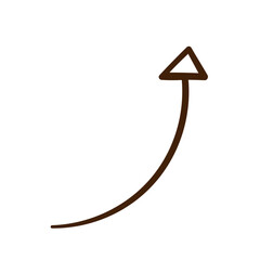 Arrow Curved Line Art