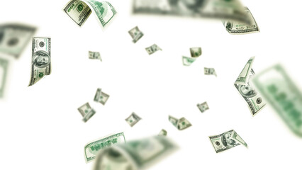 Money falling. American money. Washington American cash, usd background.