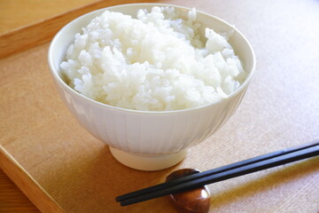 炊きたてのアツアツごはん