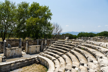 Fototapeta na wymiar Remains of ancient ruins in Aphrodisia, Turkey