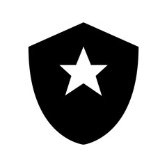 Police Badge Flat Vector  Icon