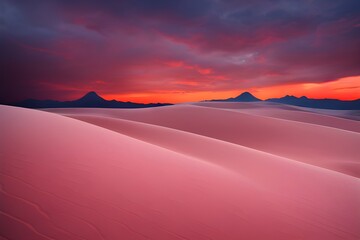 A beautiful warm sunset over the desert.