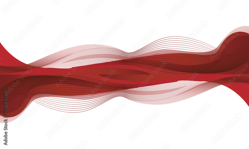 Poster red curve abstract wave concept design background