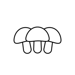 Mushrooms line icon, meal and food