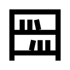 Bookshelf Flat Vector Icon