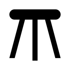 Bar Stool Flat Vector Icon 