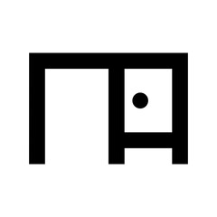 Desk Flat Vector Icon 