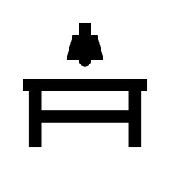 Dining Table Flat Vector Icon 