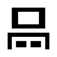 TV Stand Flat Vector Icon 