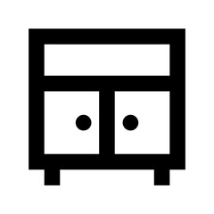 Cabinet Flat Vector Icon 