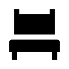 Fototapeta premium Bed Flat Vector Icon