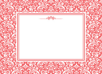 Abstract floral pink pattern. Vector seamless background. Perfect for invitations or announcements.