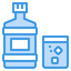 Beverage blue outline icon