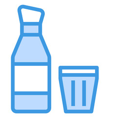 Beverage blue outline icon